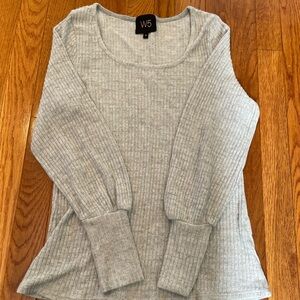 W5 Light Gray Ribbed Top